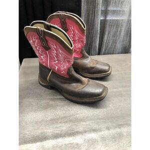 DURANGO GIRLS' LET LOVE FLY WESTERN BOOTS - SQUARE TOE Sz 4M